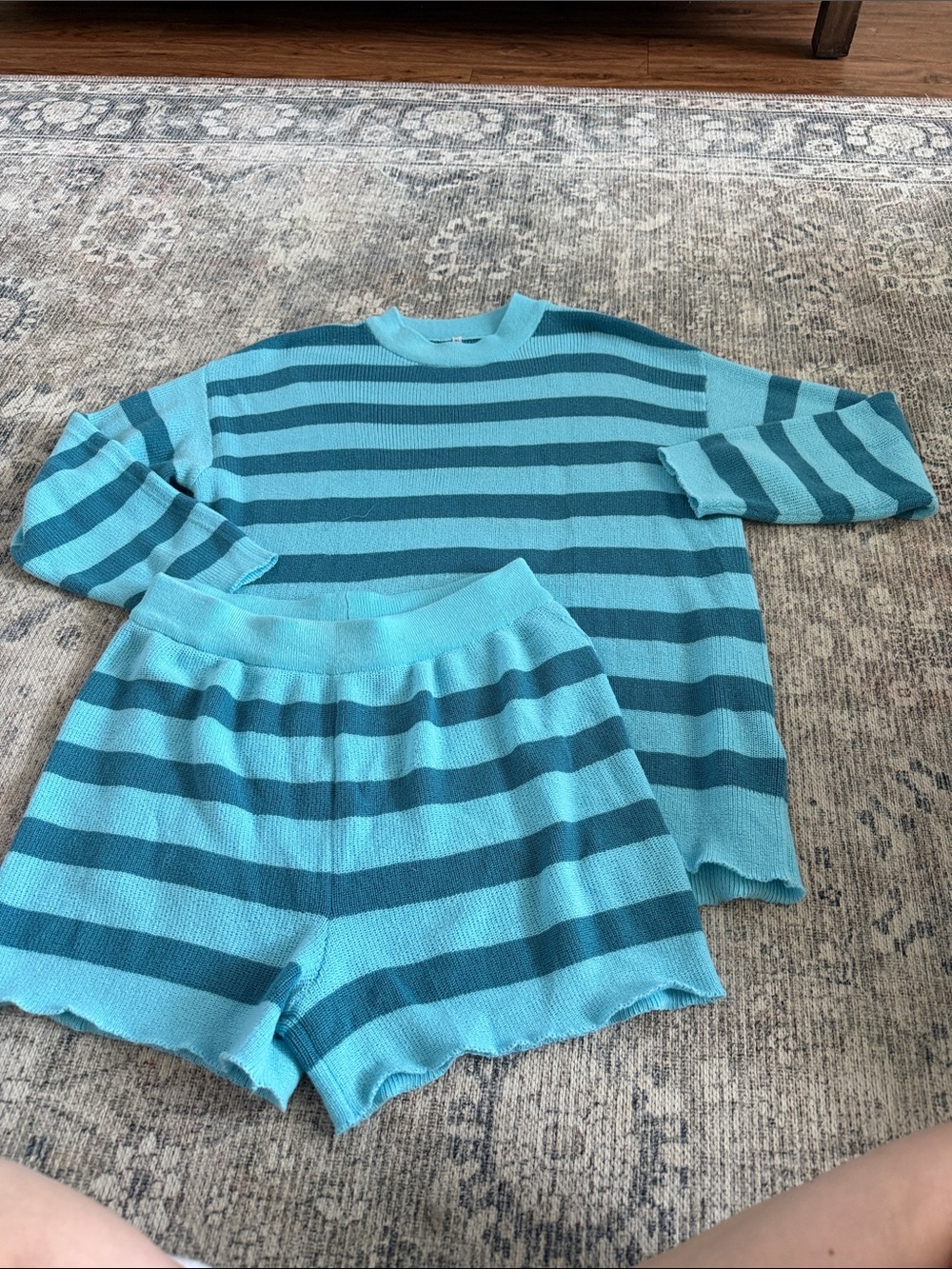 Striped sweater set